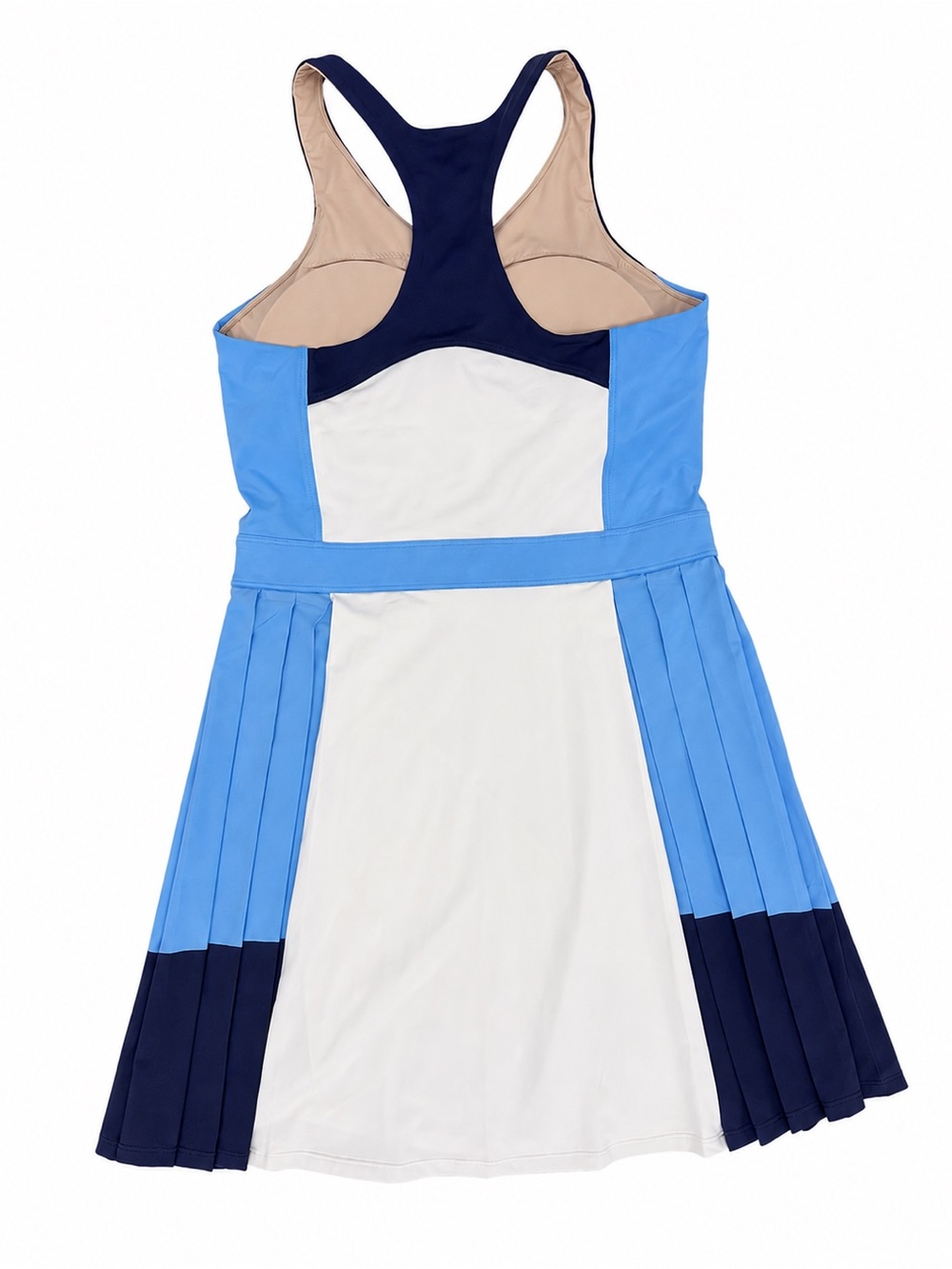 NWT Lululemon Court Champ Racerback Tennis Dress White Blue Built Bra $148 RARE - Picture 3 of 9